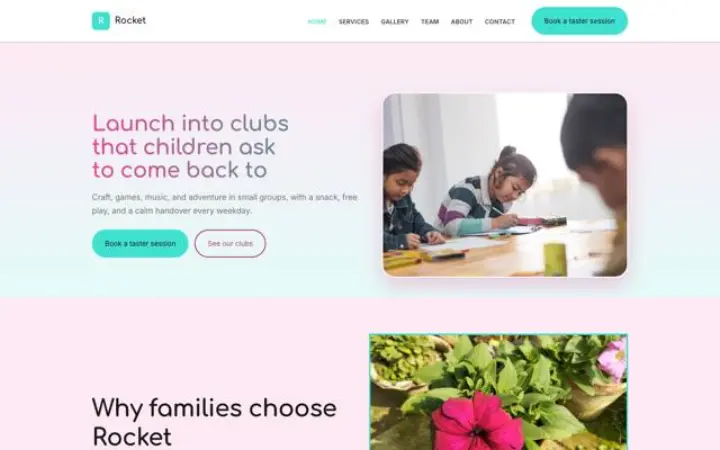 Website para clube infantil