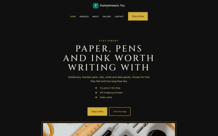 Website para papelaria