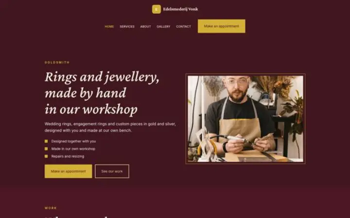 Website para ourivesaria