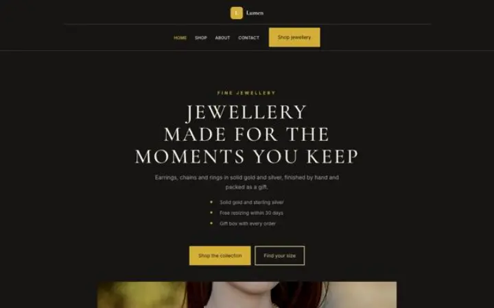 Website para joalharia