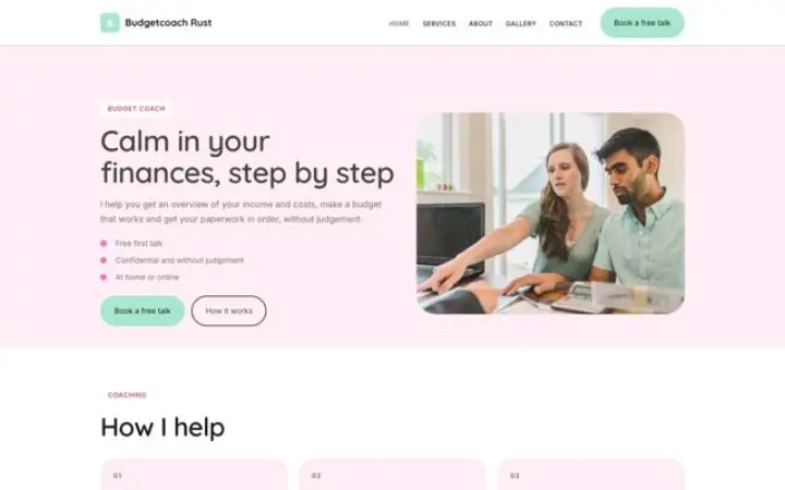 Website para coaching financeiro