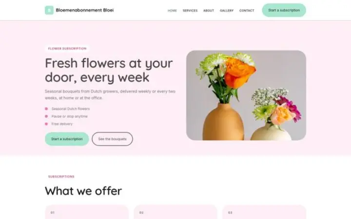 Tema Bloemenabonnement Bloei