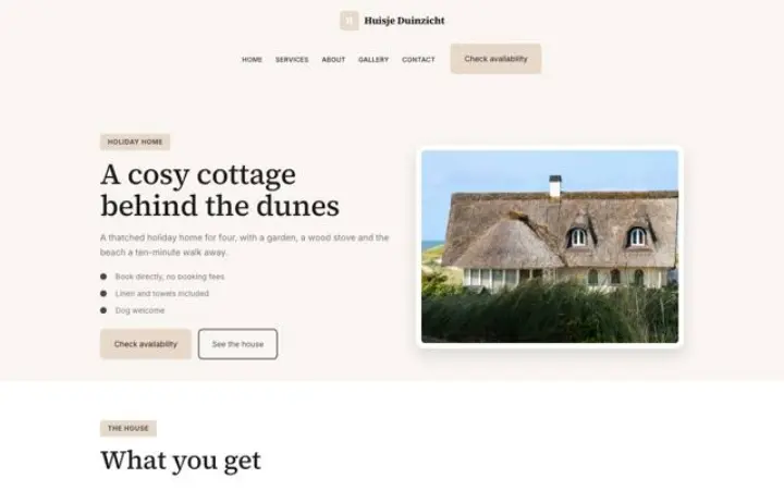 Website para casa de férias