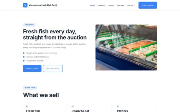 Website para peixaria