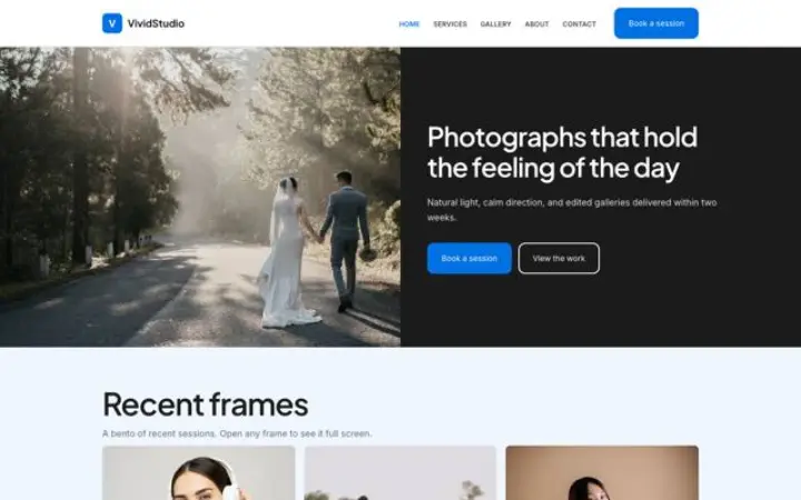 Website para fotografia