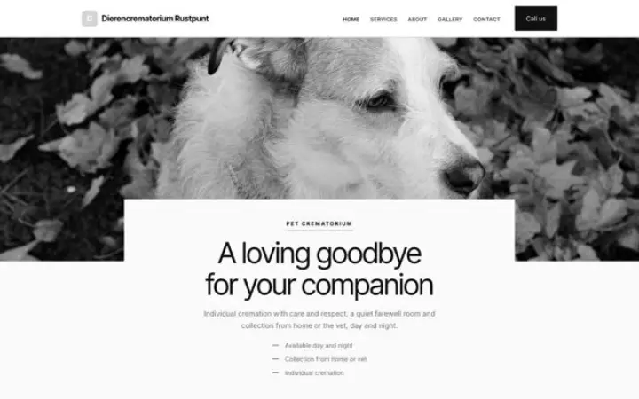 Website para crematório de animais