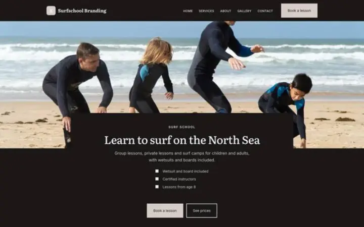 Website para escola de surf