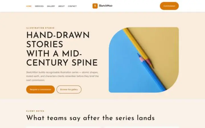 Website para ilustração